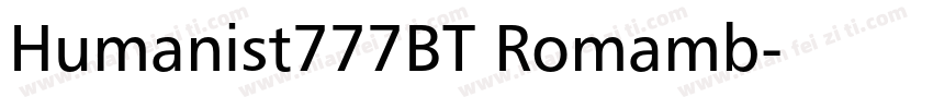 Humanist777BT Romamb字体转换